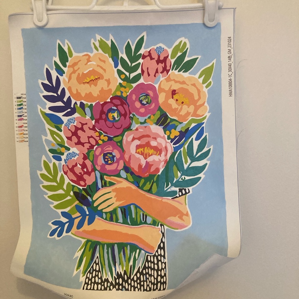 💎 30 x 40 Handpainted Floral Art on Canvas